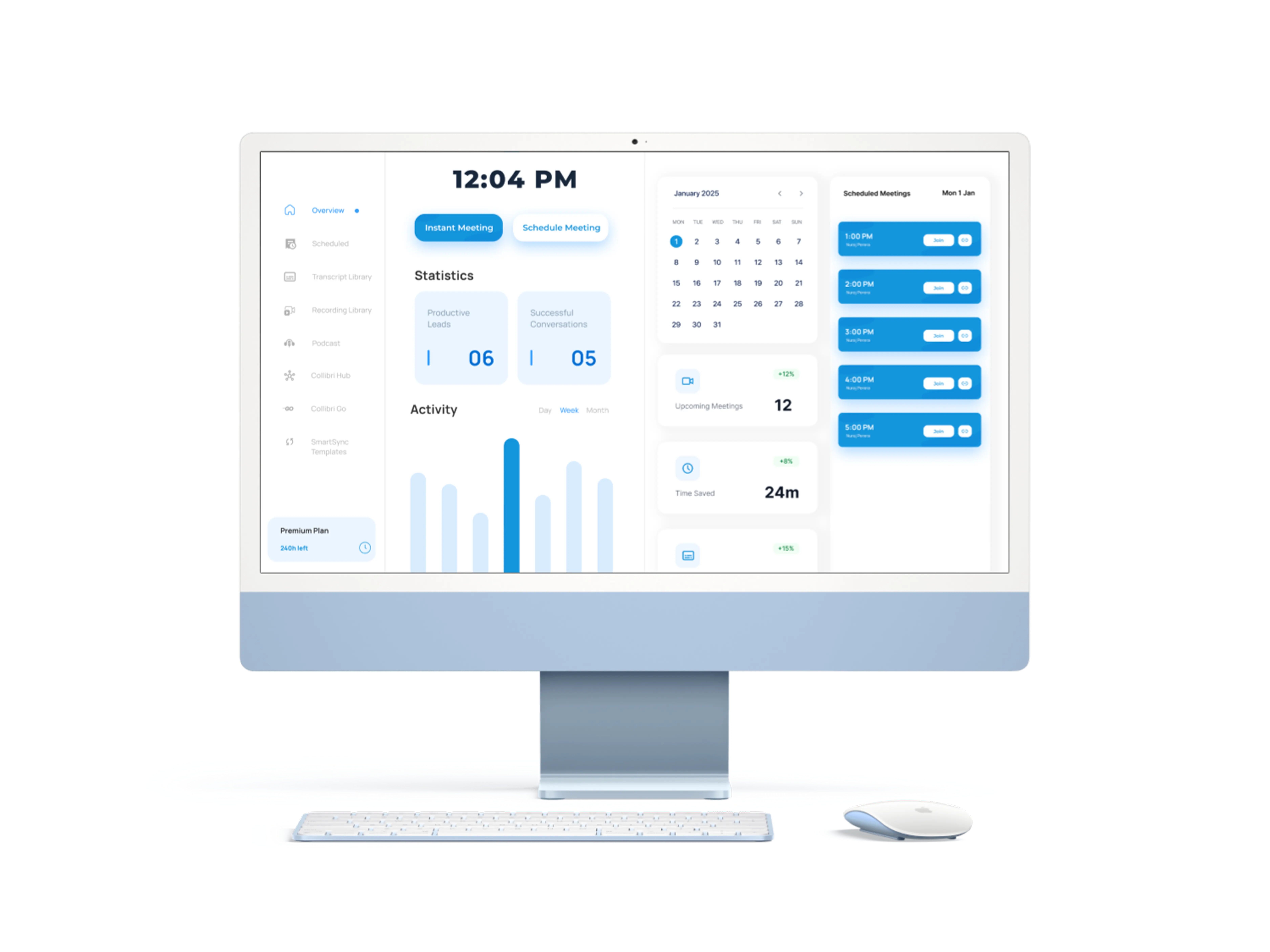 Collibry meeting dashboard