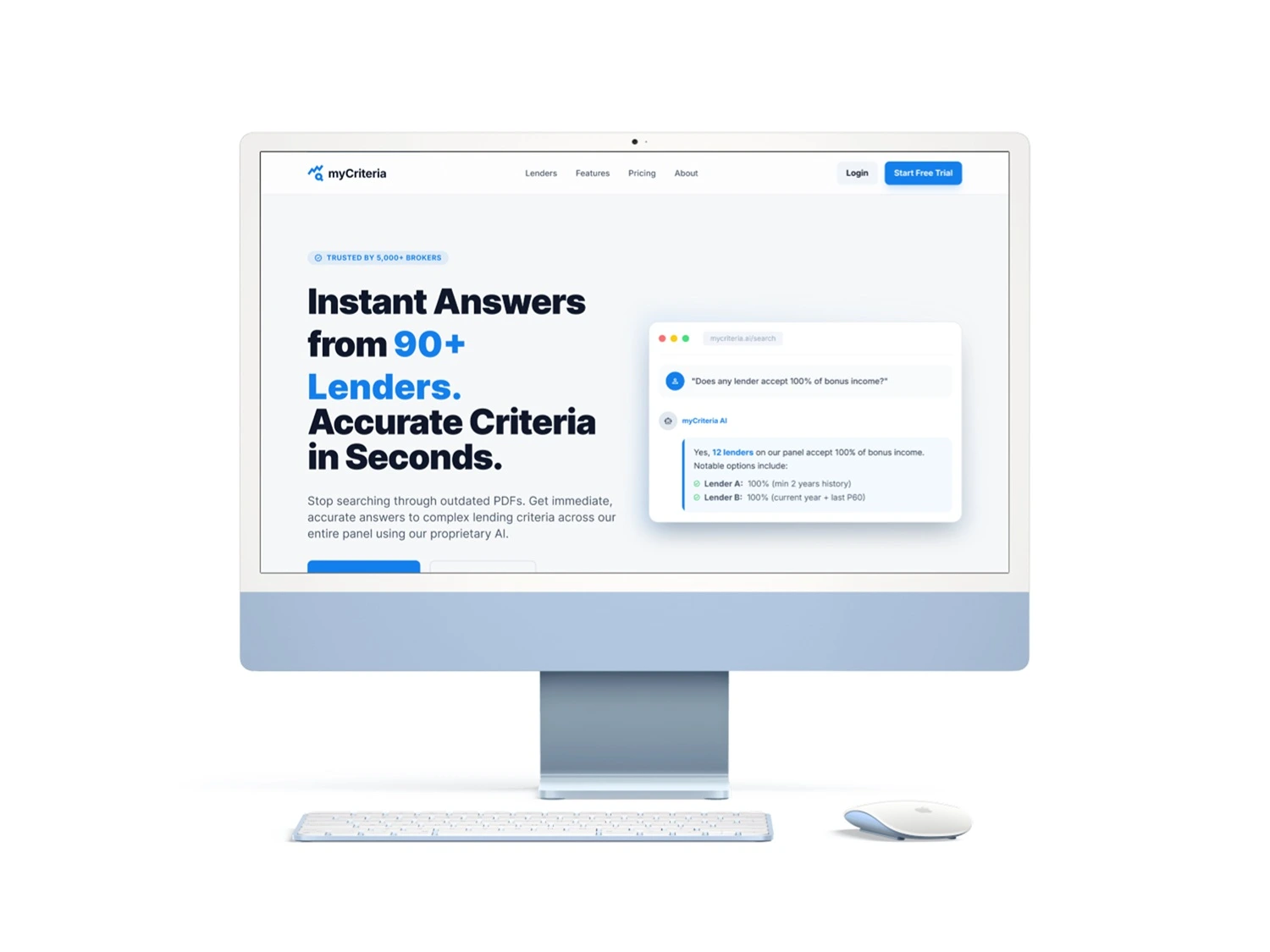myCriteria lender criteria search